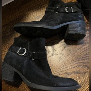 Born black suede booties